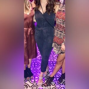 Abercrombie Blue Button Front, Tie Waist Jumpsuit